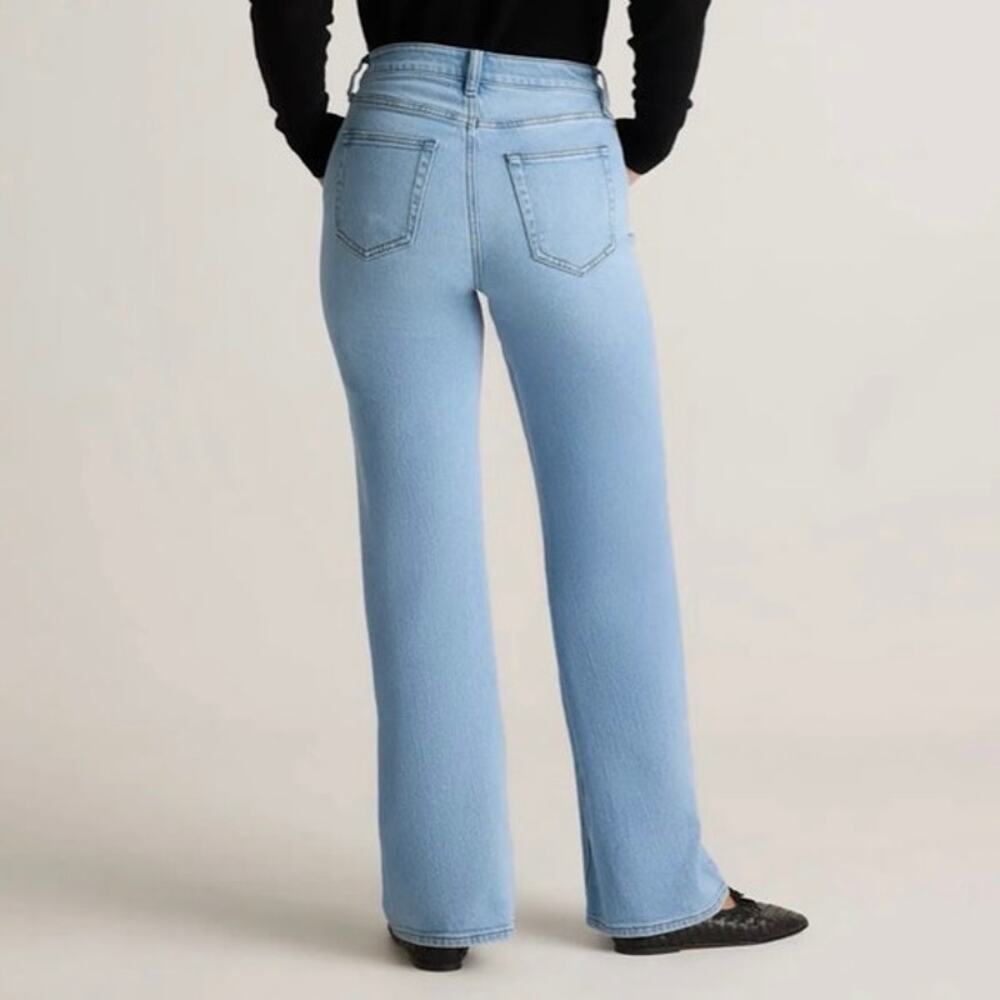Quince Bella Stretch Relaxed Straight Jeans in Cool Blue Size 33 - Picture 3 of 12